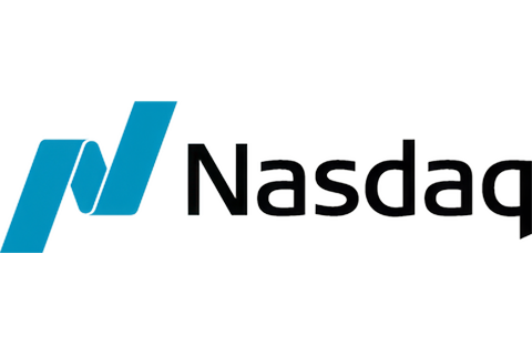 Das Nasdaq-Logo verlinkt auf die Website unter https://www.nasdaq.com/