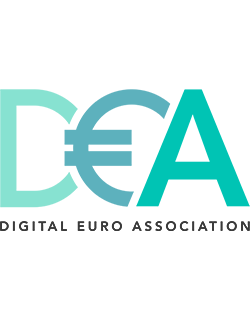 Das DEA-Logo verlinkt auf die Website unter https://digital-euro-association.de/