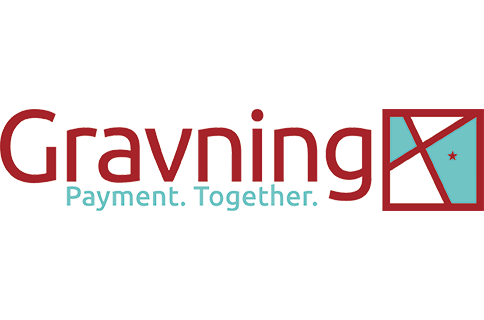 Das Gravning-Logo verlinkt auf die Website unter https://gravning.de/
